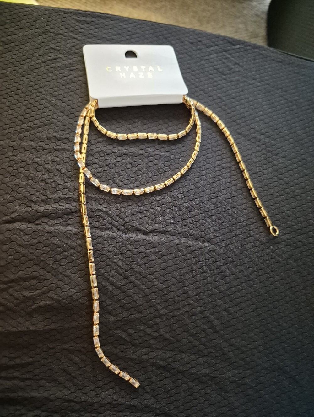 Crystal Haze MSRP $288 Mini Baguette Lariat Clear - Picture 4 of 7